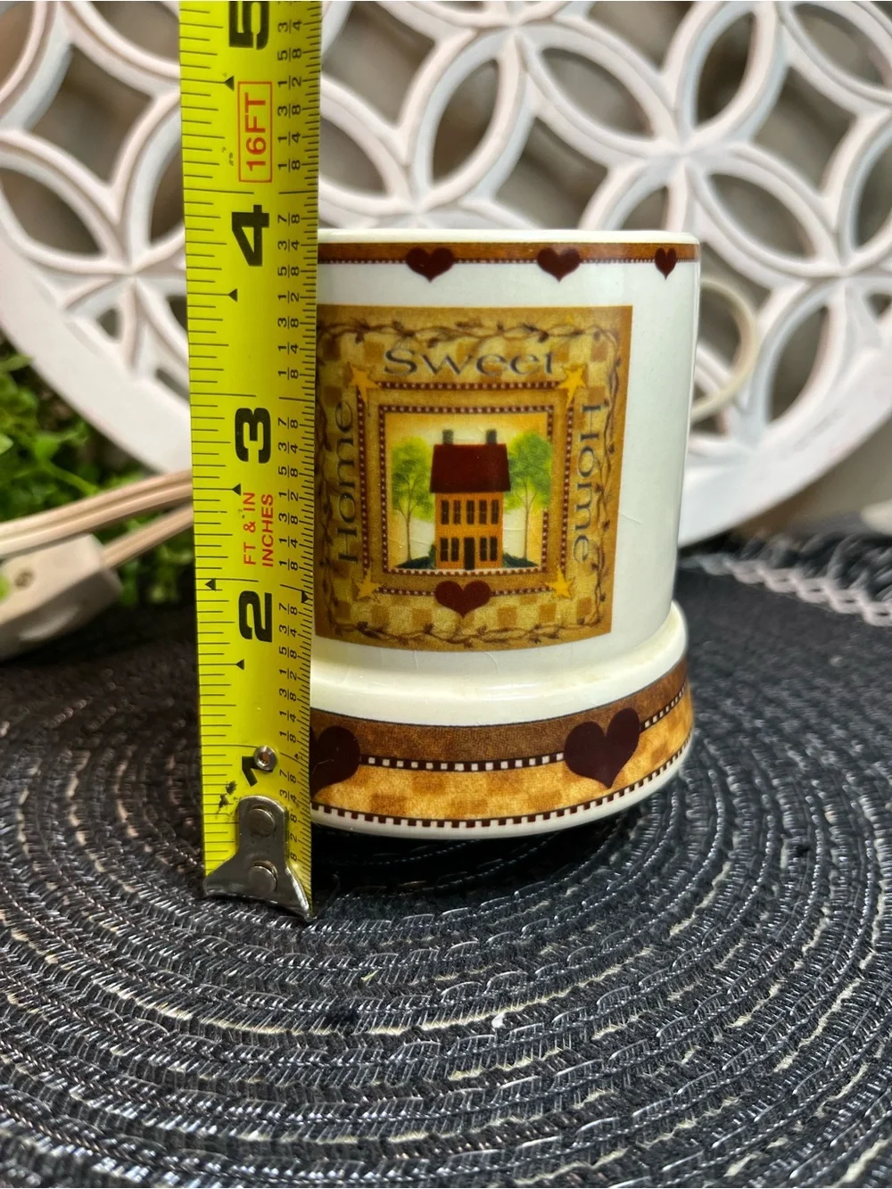 CRAZY MOUNTAIN ELECTRIC VOTIVE CANDLE MELTER HOME SWEET HOME WITH HEARTS